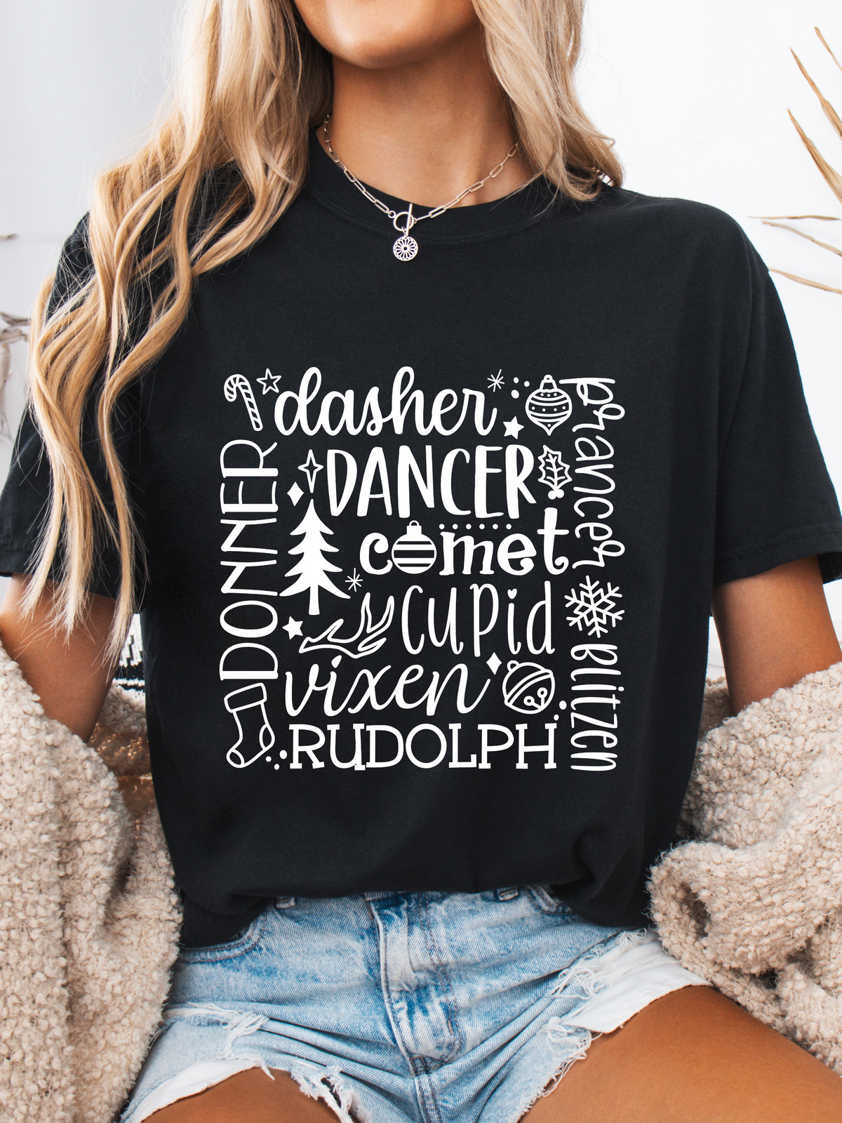 Shop Dasher Dancer Vixen Graphic online at Willow Boutique – best boutique for women’s fashion.
