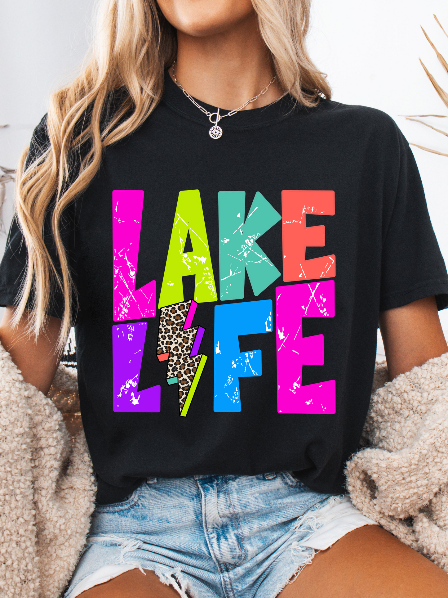 Retro Lake Life Graphic