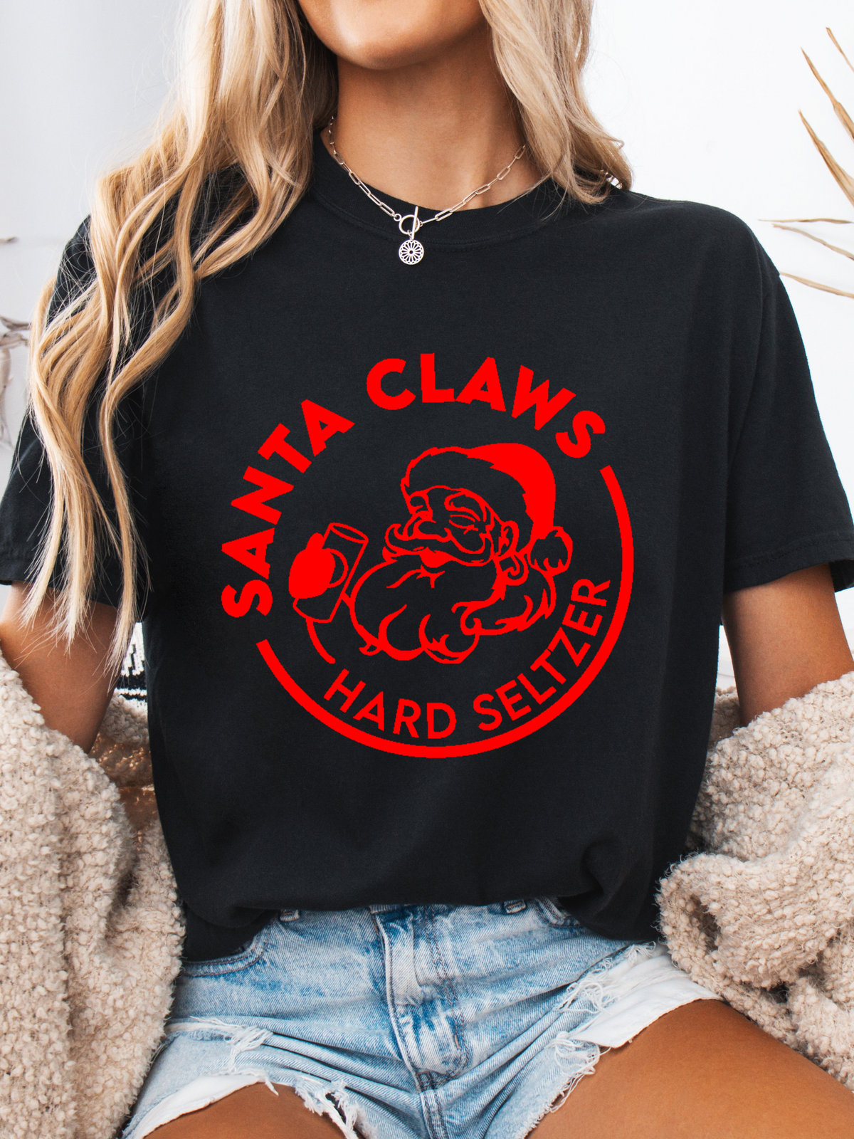 Santa Claws Crewneck Graphic