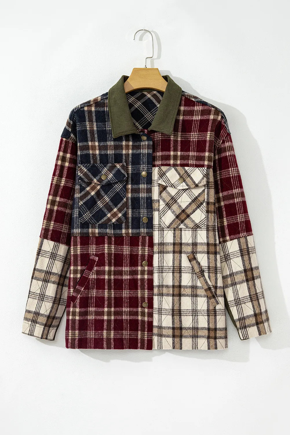 PREORDER: Scarecrow Chic Plaid Button Up Long Sleeve Jacket