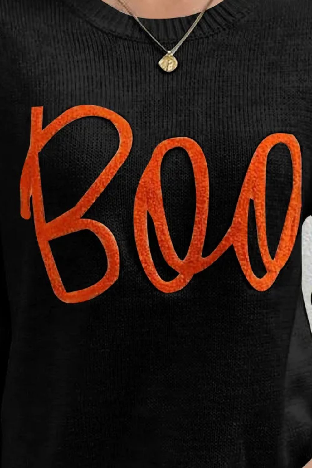 PREORDER: Boo-tiful Round Neck Long Sleeve Sweater