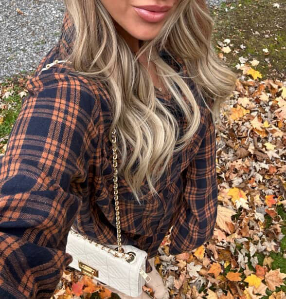 Crisp Breeze Oversized Plaid Flannel Shirt