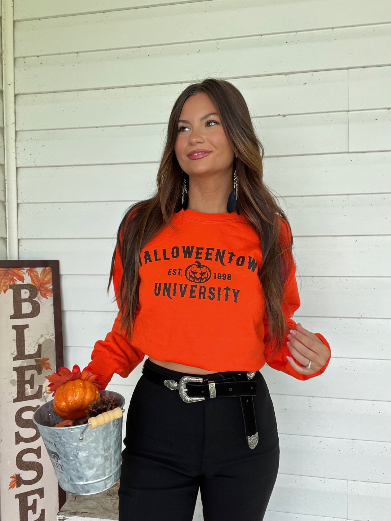 Halloweentown University Crewneck- Orange