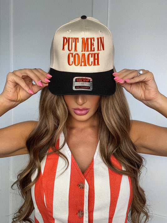 Put Me In Coach Trucker Hat