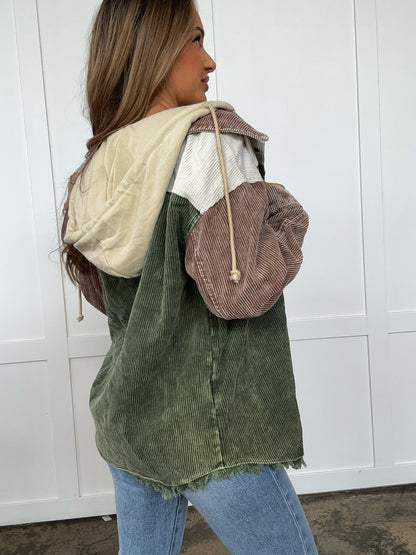 Buy our "PREORDER: Bellamy Snap Front Hooded Corduroy Shacket" online – Willow Boutique Clothing. Shop stylish PREORDER: Bellamy Snap Front Hooded Corduroy Shacket today.