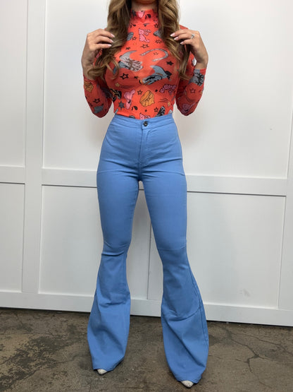 Fiona High Waisted Bell Bottom Flare Jeans - All Colors