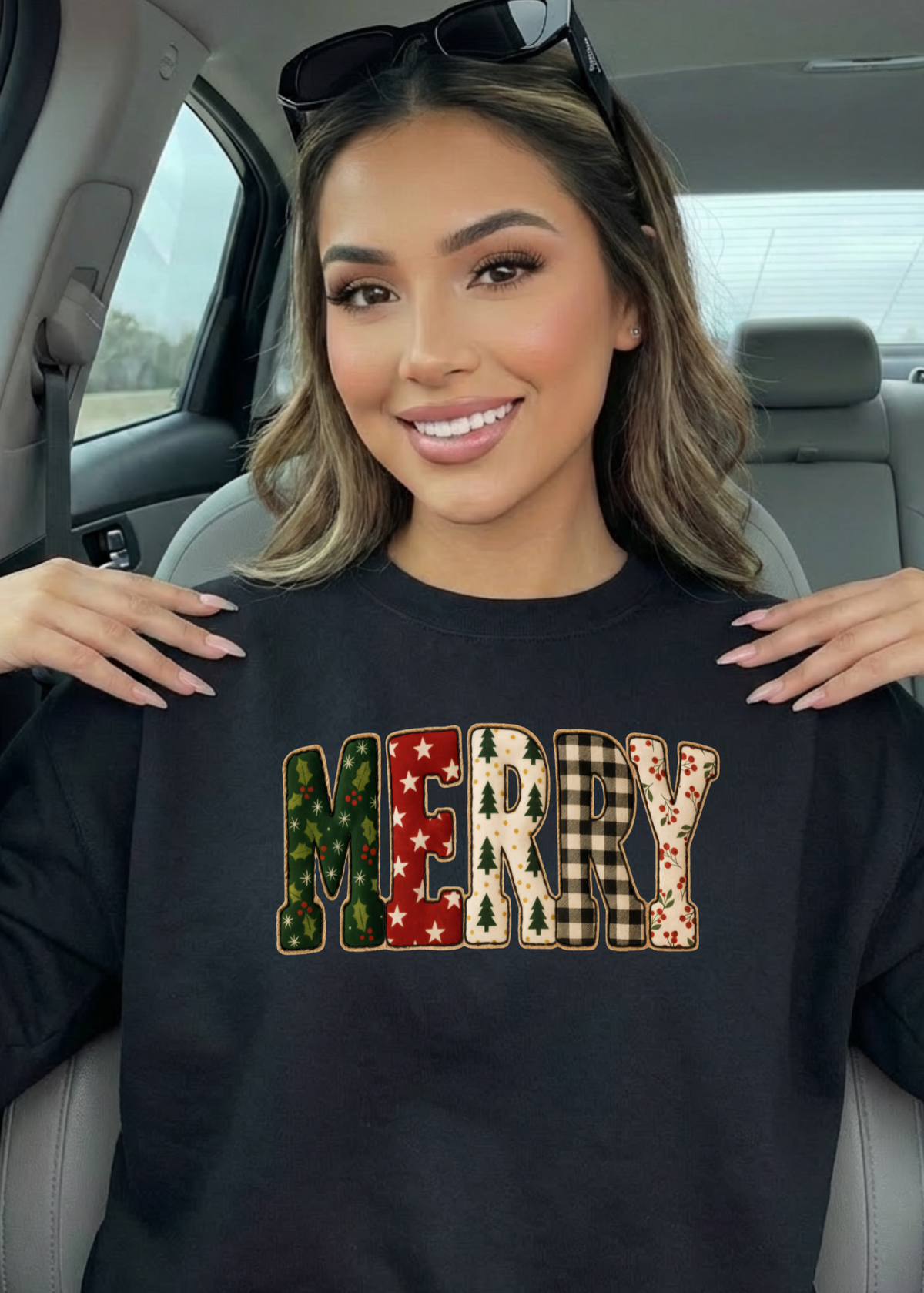 Simply Merry Patchwork Graphic