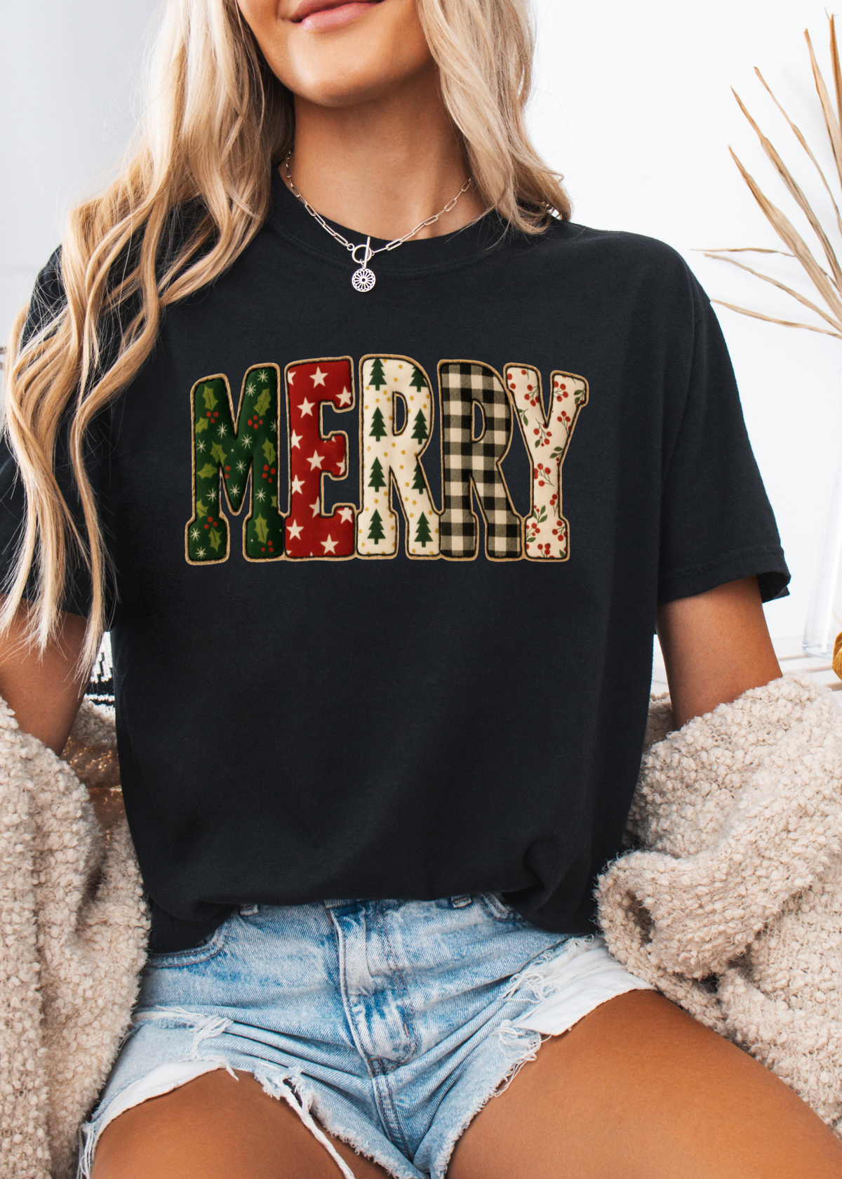 Simply Merry Patchwork Graphic