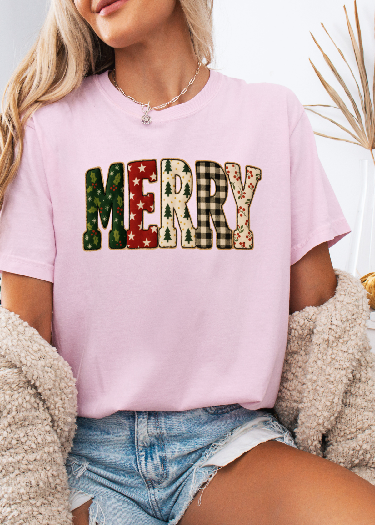 Simply Merry Patchwork Graphic