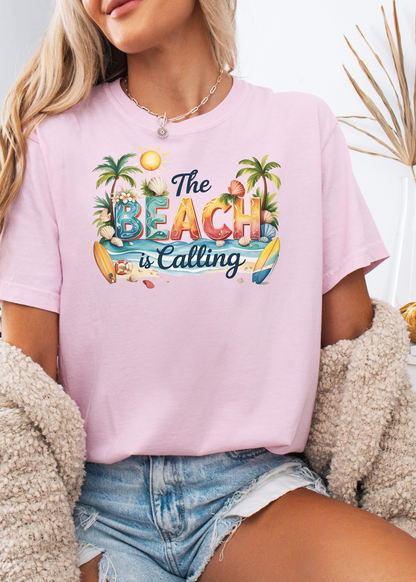 The Beach Is Calling Graphic T-Shirt