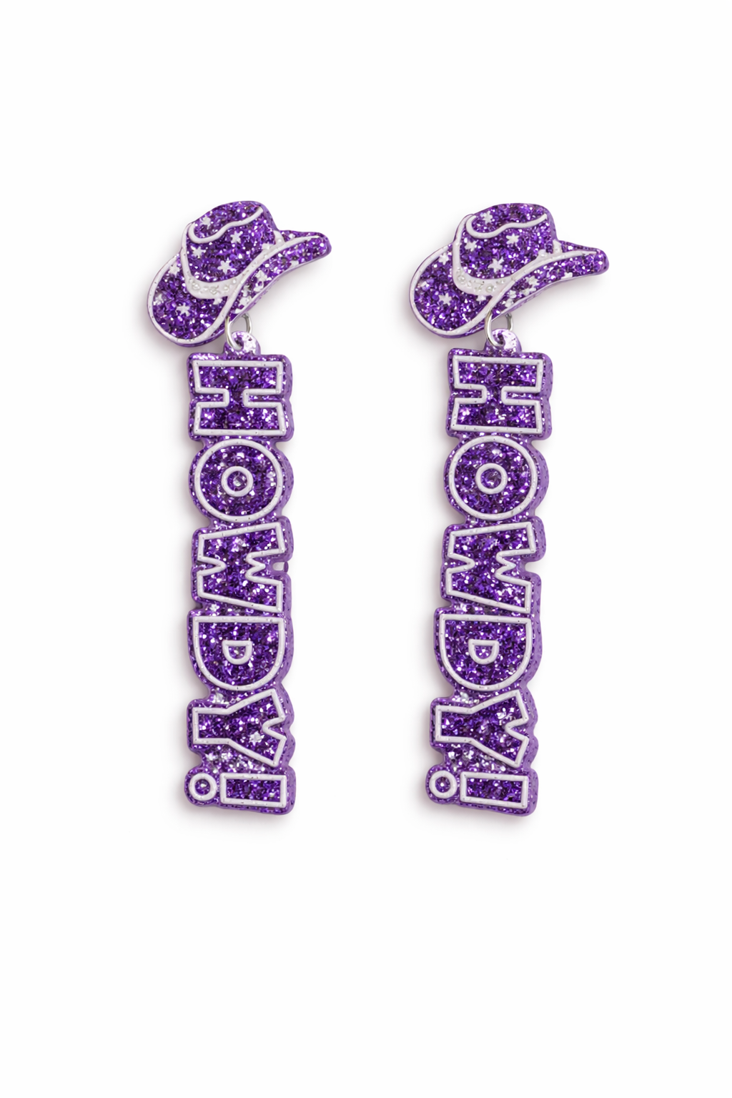 Howdy Cowgirl Hat Drop Earrings
