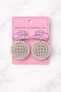 Shimmering Disco Cowgirl Earrings