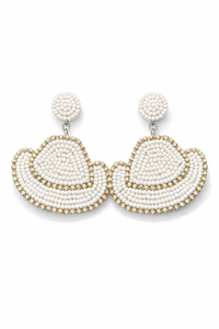 Stardust Beaded Cowgirl Hat Earrings