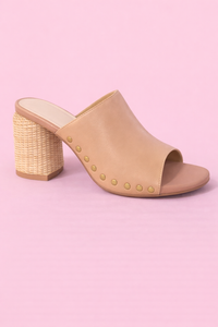 Serena Wicker Studded Heels