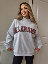 Tilly Alabama Grey Reversible Oversized Mockneck Crew