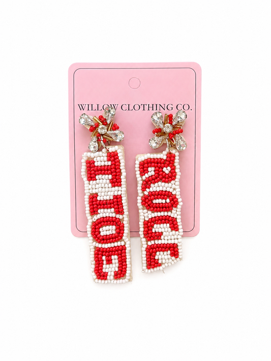 ROLL TIDE Beaded Earrings