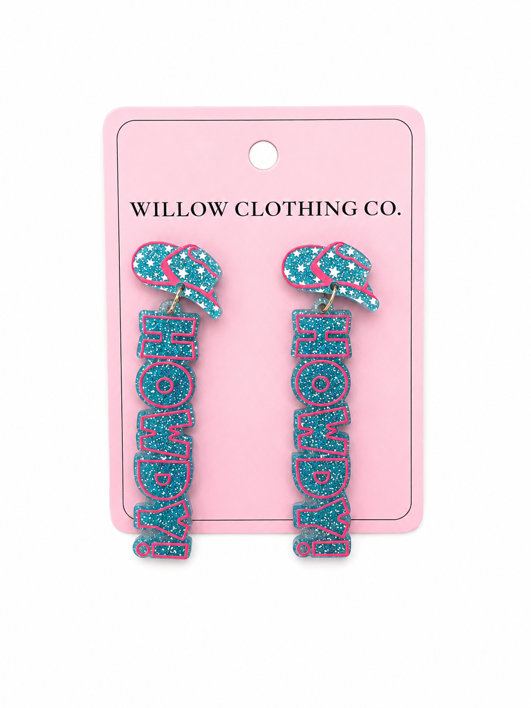 Howdy Cowgirl Hat Drop Earrings