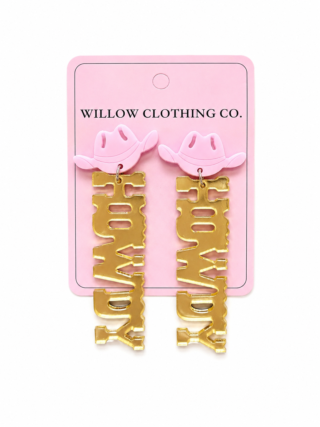 Howdy Cowgirl Hat Drop Earrings