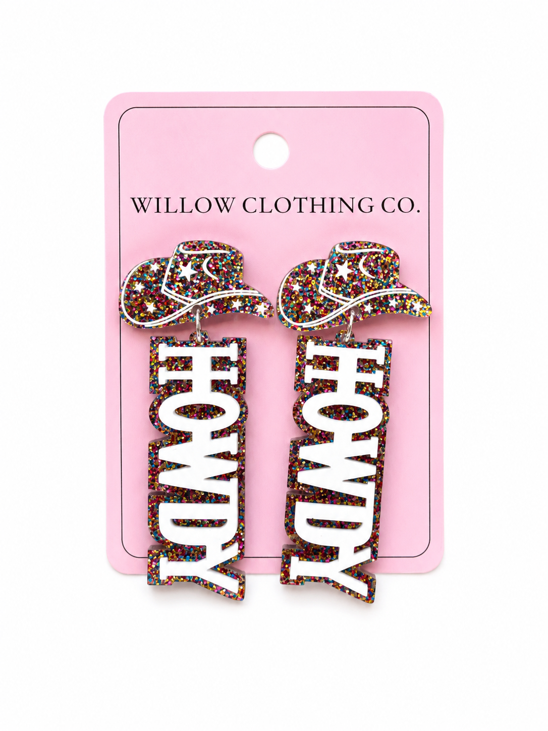 Howdy Cowgirl Hat Drop Earrings