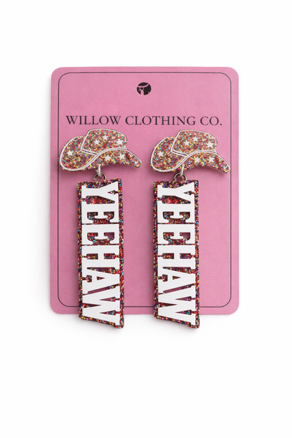 Yeehaw Cowgirl Drop Earings