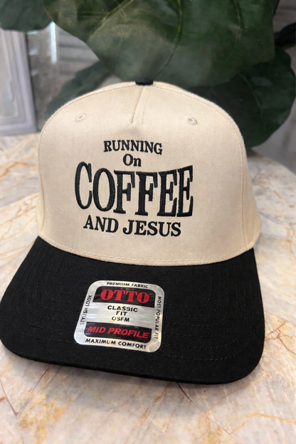 Runnin' on Coffee & Jesus Trucker Hat