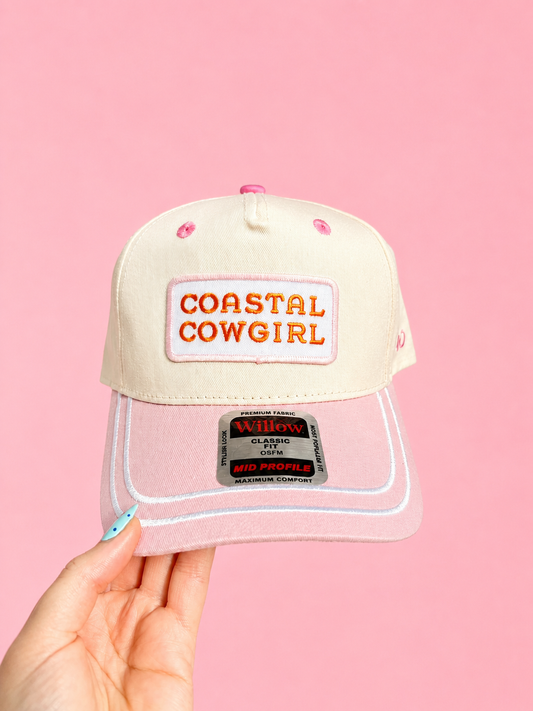 Coastal Cowgirl Pink Patch Trucker Hat