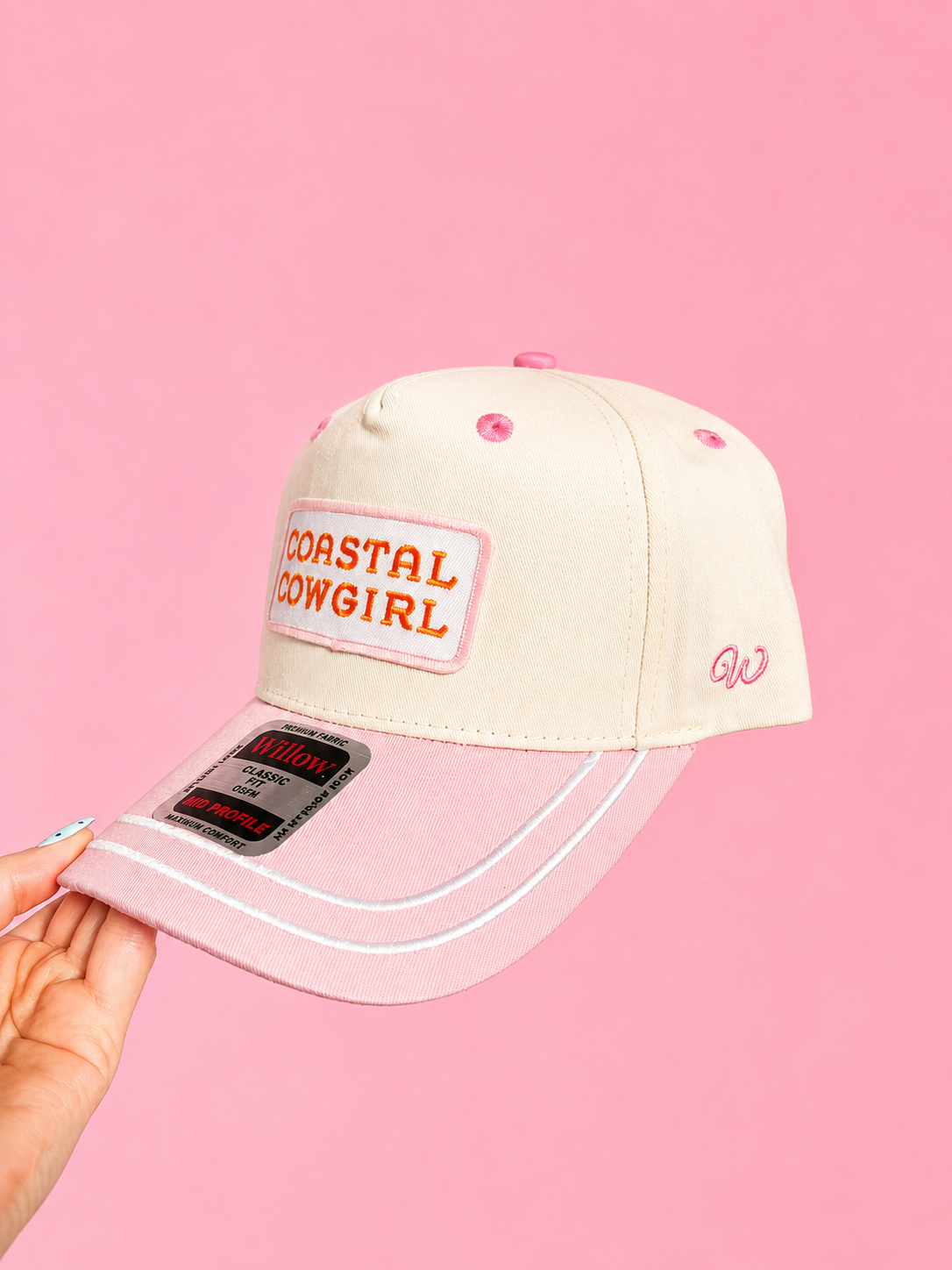 Coastal Cowgirl Pink Patch Trucker Hat