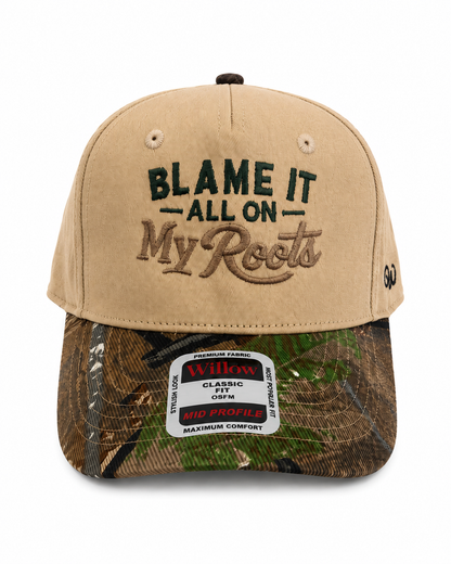 Blame It On My Roots Embroidered Trucker Hat