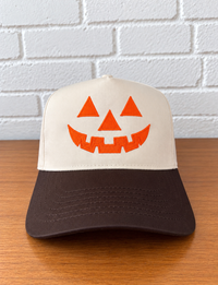 Pumpkin Face Trucker Hat