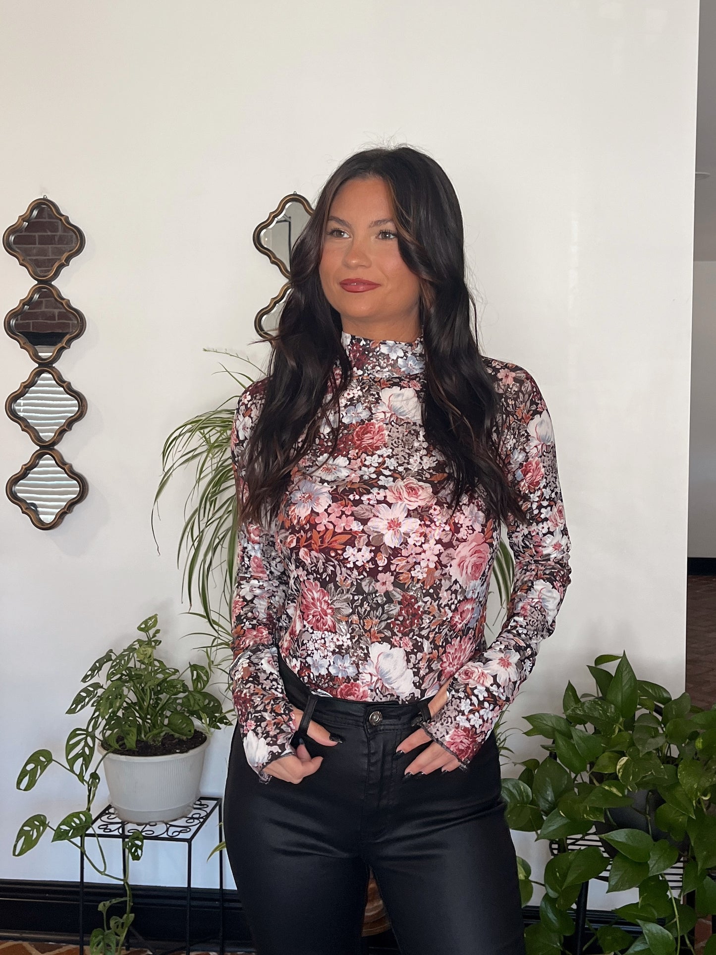 Buy our "PREORDER: Fall Flowers Floral Mock Neck Long Sleeve Top" online – Willow Boutique Clothing. Shop stylish PREORDER: Fall Flowers Floral Mock Neck Long Sleeve Top today.