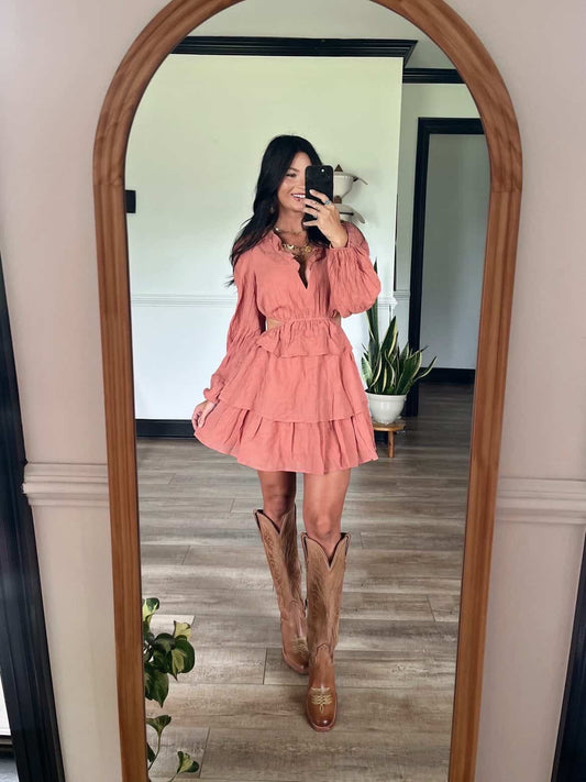 Sandy Open Back Mini Dress