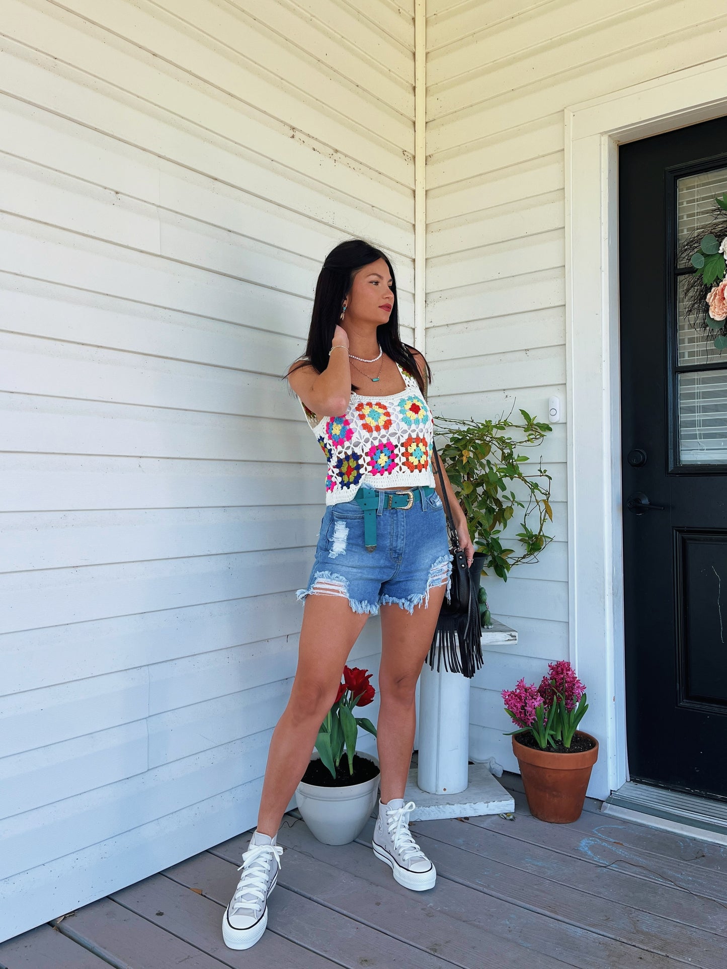 PREORDER: Breanne Distressed High Rise Shorts