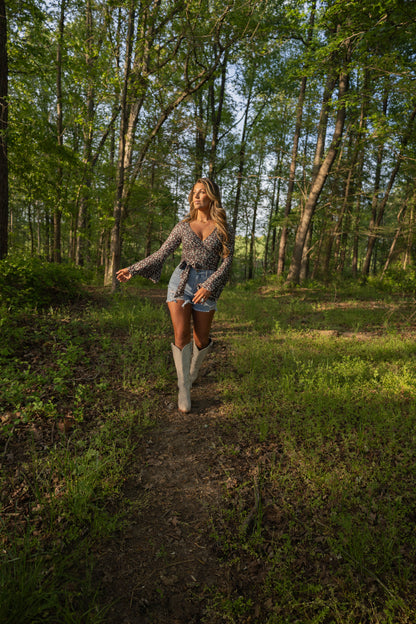 Breanne Distressed High Rise Shorts
