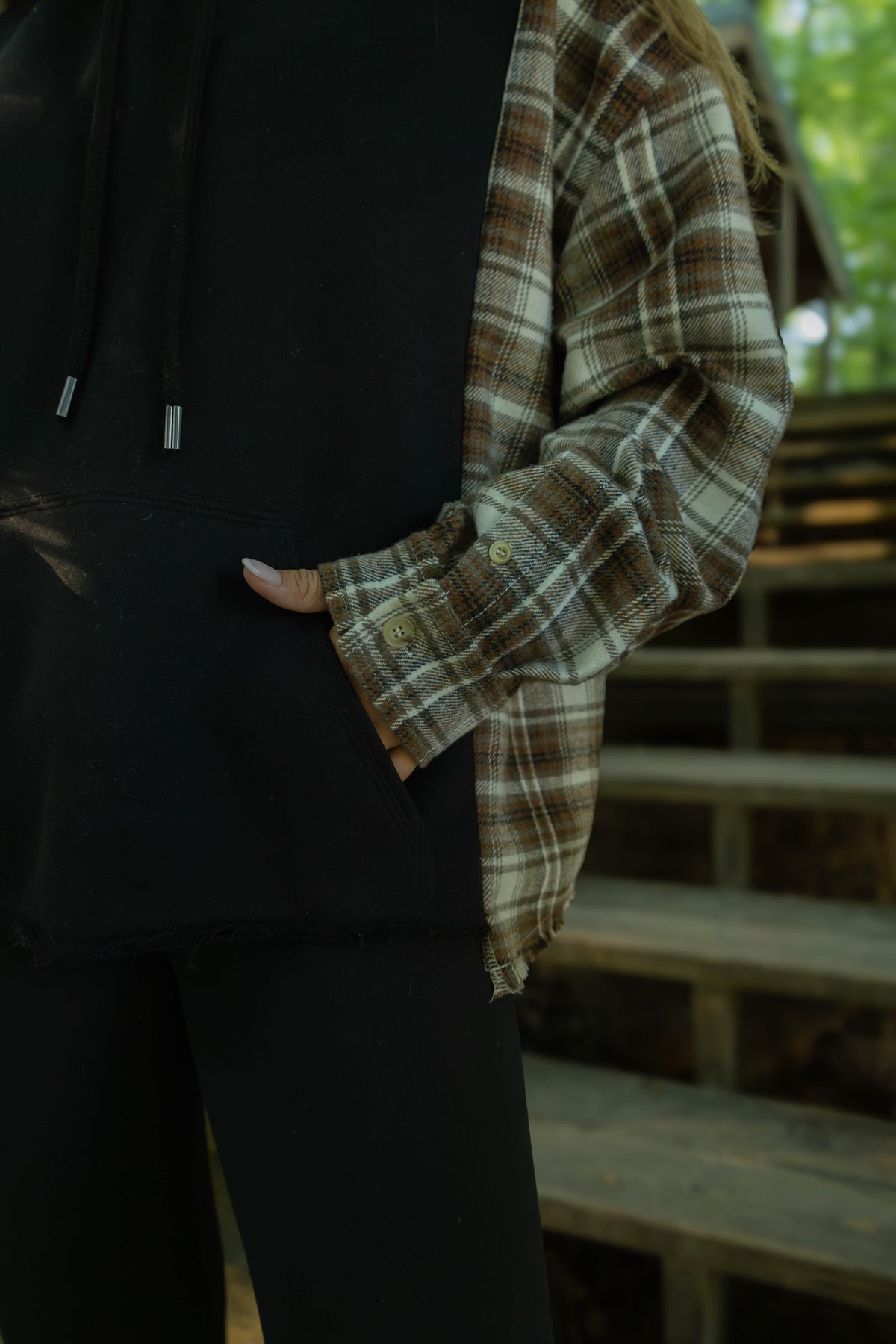 Cozy Oversized Flannel Hoodie
