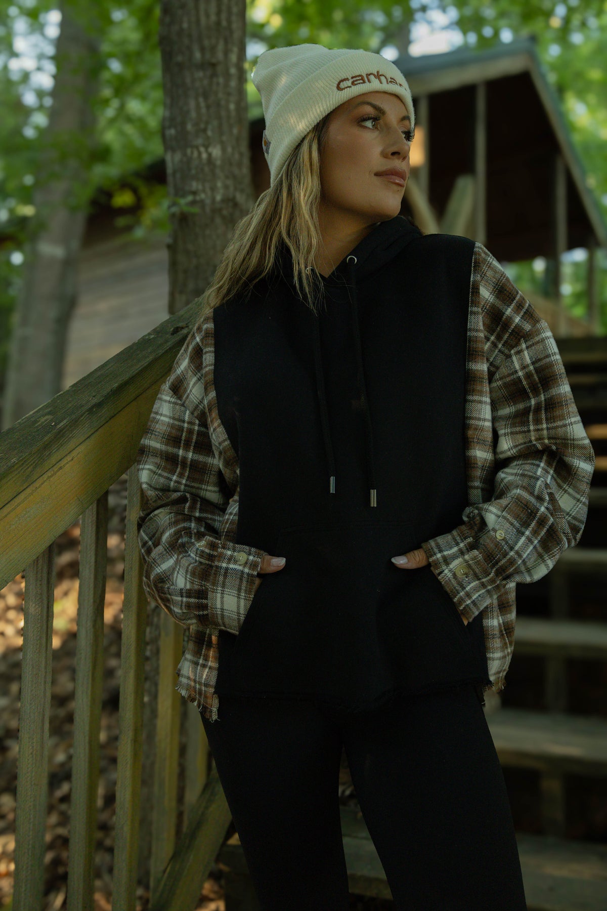 Cozy Oversized Flannel Hoodie