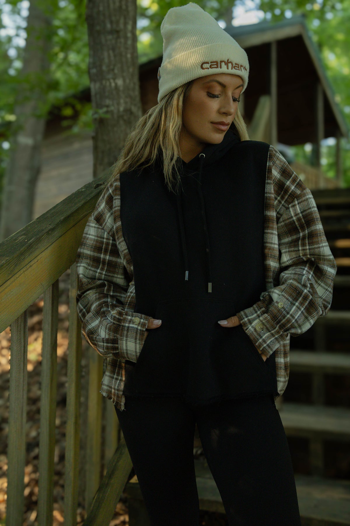 Cozy Oversized Flannel Hoodie