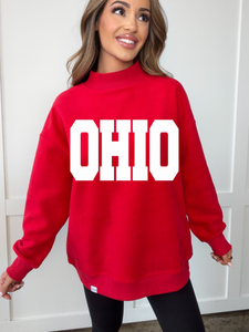 OH-IO Tilly Oversized Mock Neck Crew