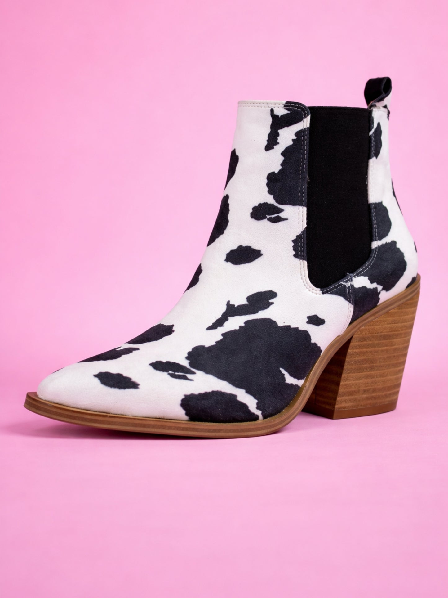 Nicole Cow Print Boots