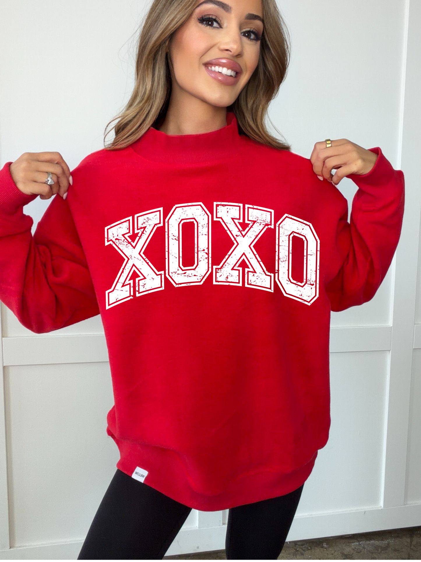 XOXO Tilly Oversized Mock Neck Crew
