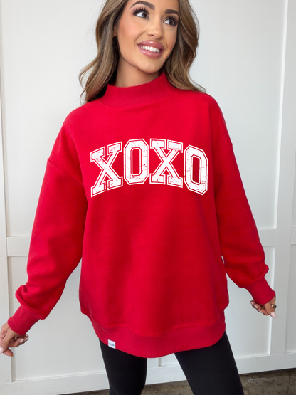 XOXO Tilly Oversized Mock Neck Crew