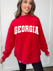 Georgia Tilly Oversized Mock Neck Crew