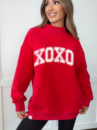 XOXO Tilly Oversized Mock Neck Crew