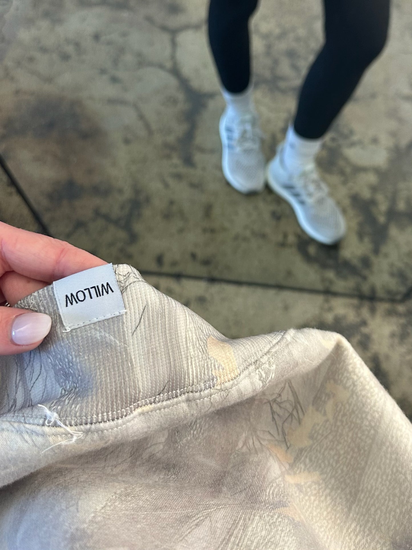 Tilly Oversized Light Camo Mock Neck Crew