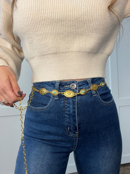 Turquoise Trails Chain Belt