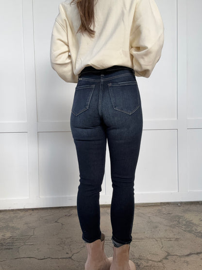 Buy our "KanCan Dark Wash High Rise Cuffed Ankle Skinny Jeans" online – Willow Boutique Clothing. Shop stylish KanCan Dark Wash High Rise Cuffed Ankle Skinny Jeans today.