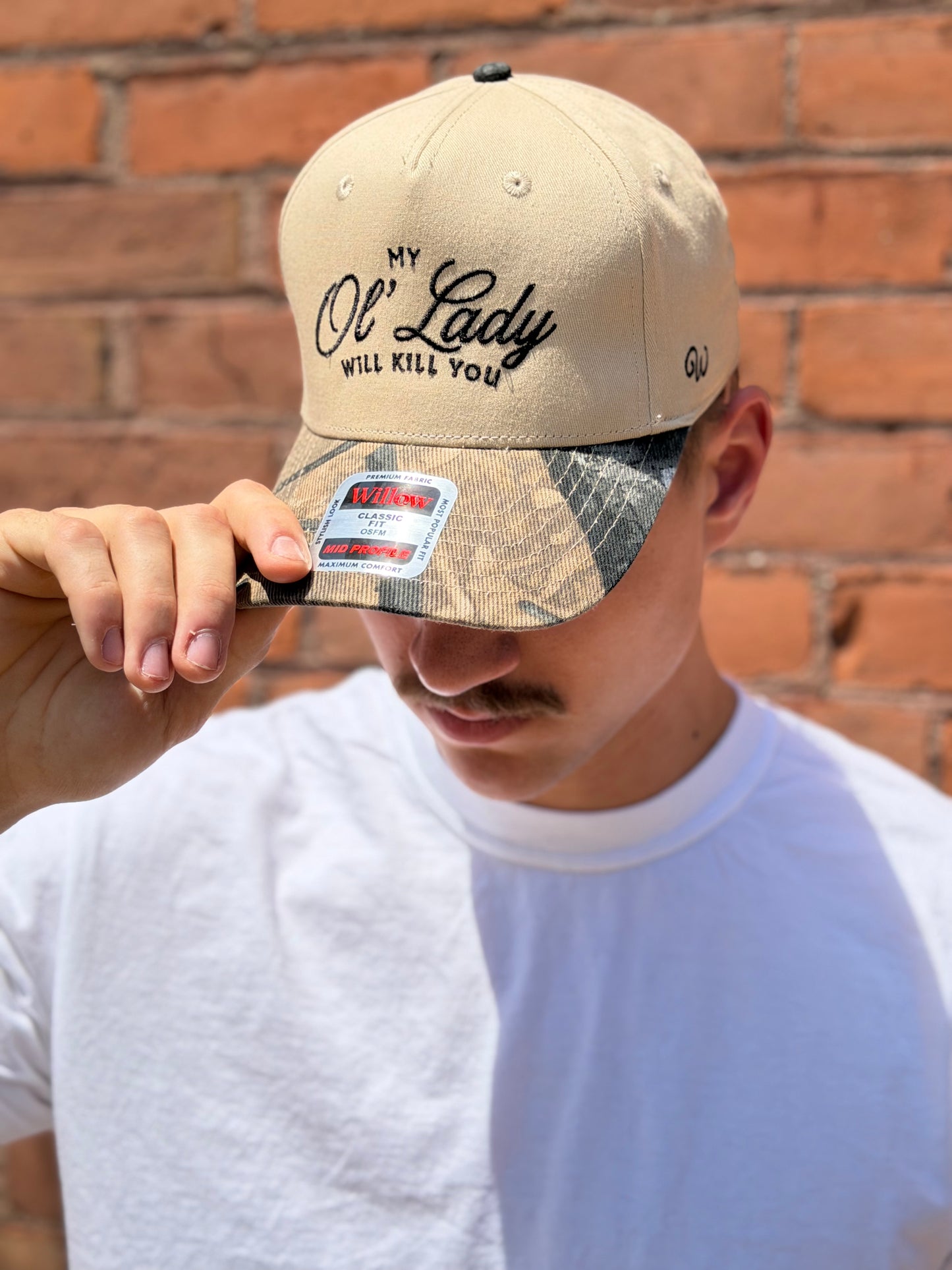 My Ol Lady Will Kill You Embroidered Trucker Hat
