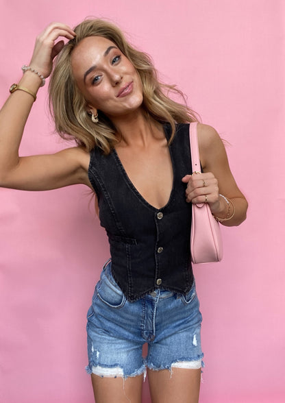 PREORDER: Roscoe Button Up Denim Top