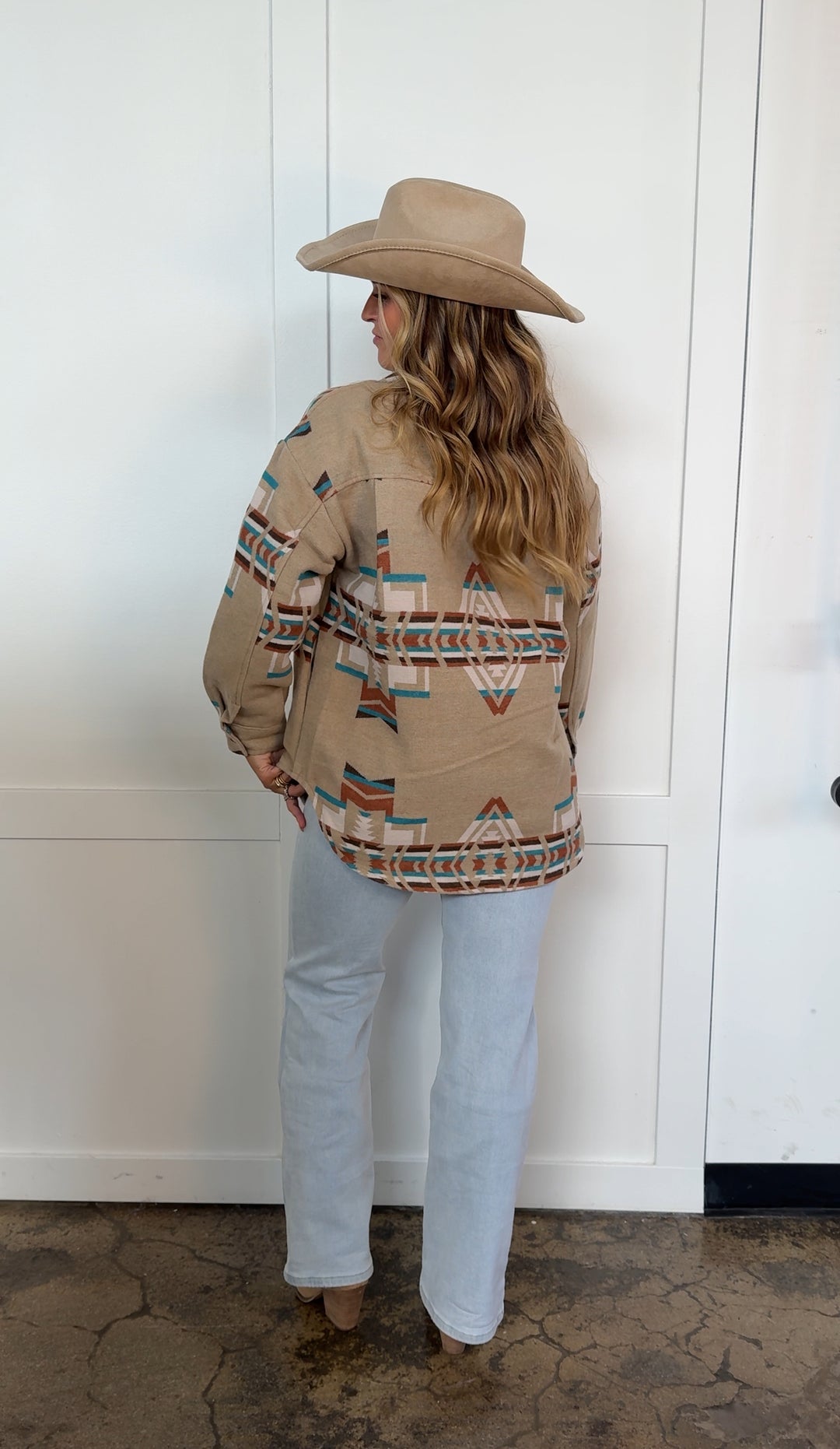 Aztec Mocha Button Up Sweater