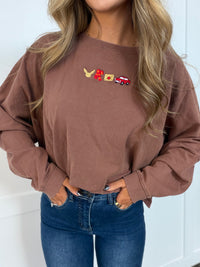 Wizard School Embroidered Riley Cropped Long Sleeve