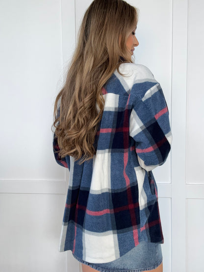Buy our "Erin Oversized Plaid Fleece Shacket - Navy" online – Willow Boutique Clothing. Shop stylish Erin Oversized Plaid Fleece Shacket - Navy today.